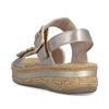 Rieker Double Velcro Strap Sandal - Light Brass Combi